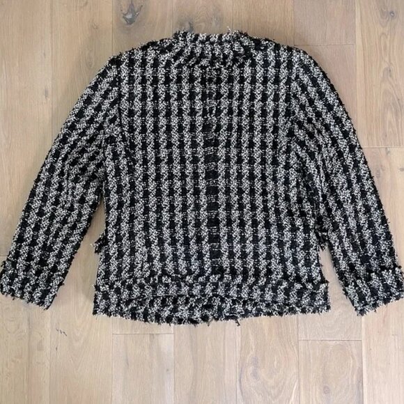 Ann Taylor White and Black Tweed Blazer Size 2 - Picture 3 of 3
